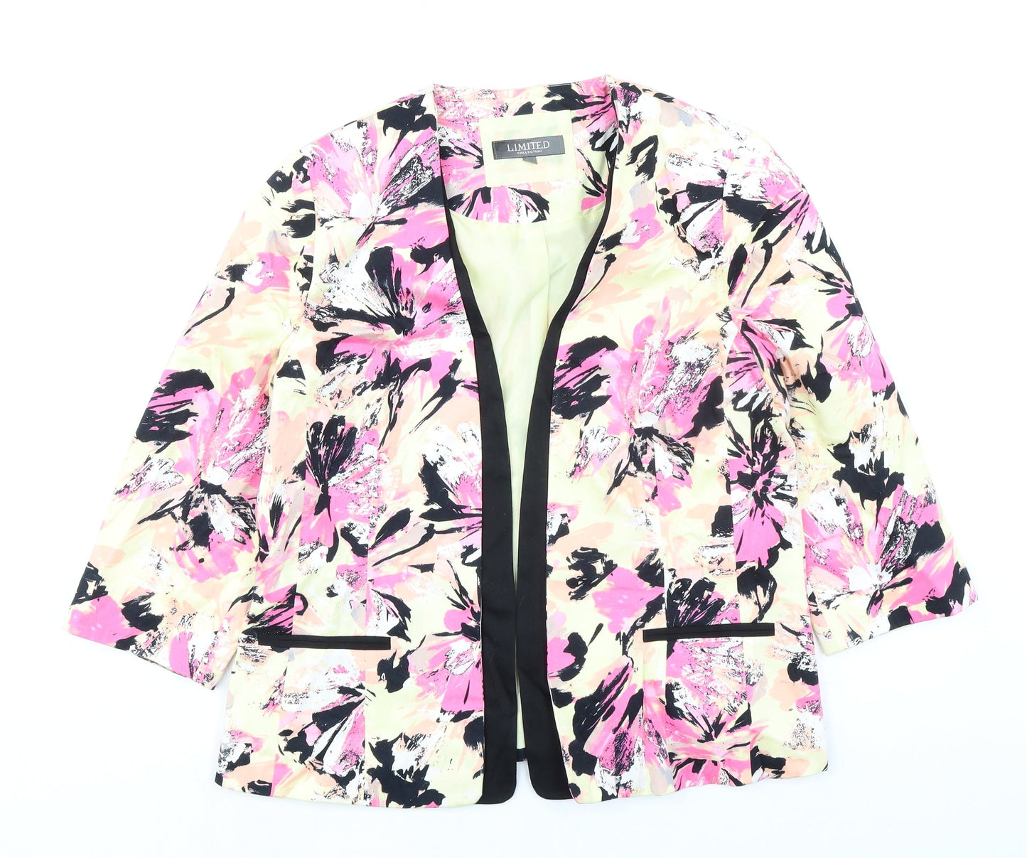 Limited Collection Womens Multicoloured Floral Jacket Size 14 - No closure jacket