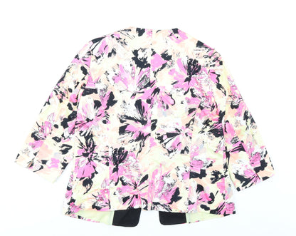 Limited Collection Womens Multicoloured Floral Jacket Size 14 - No closure jacket