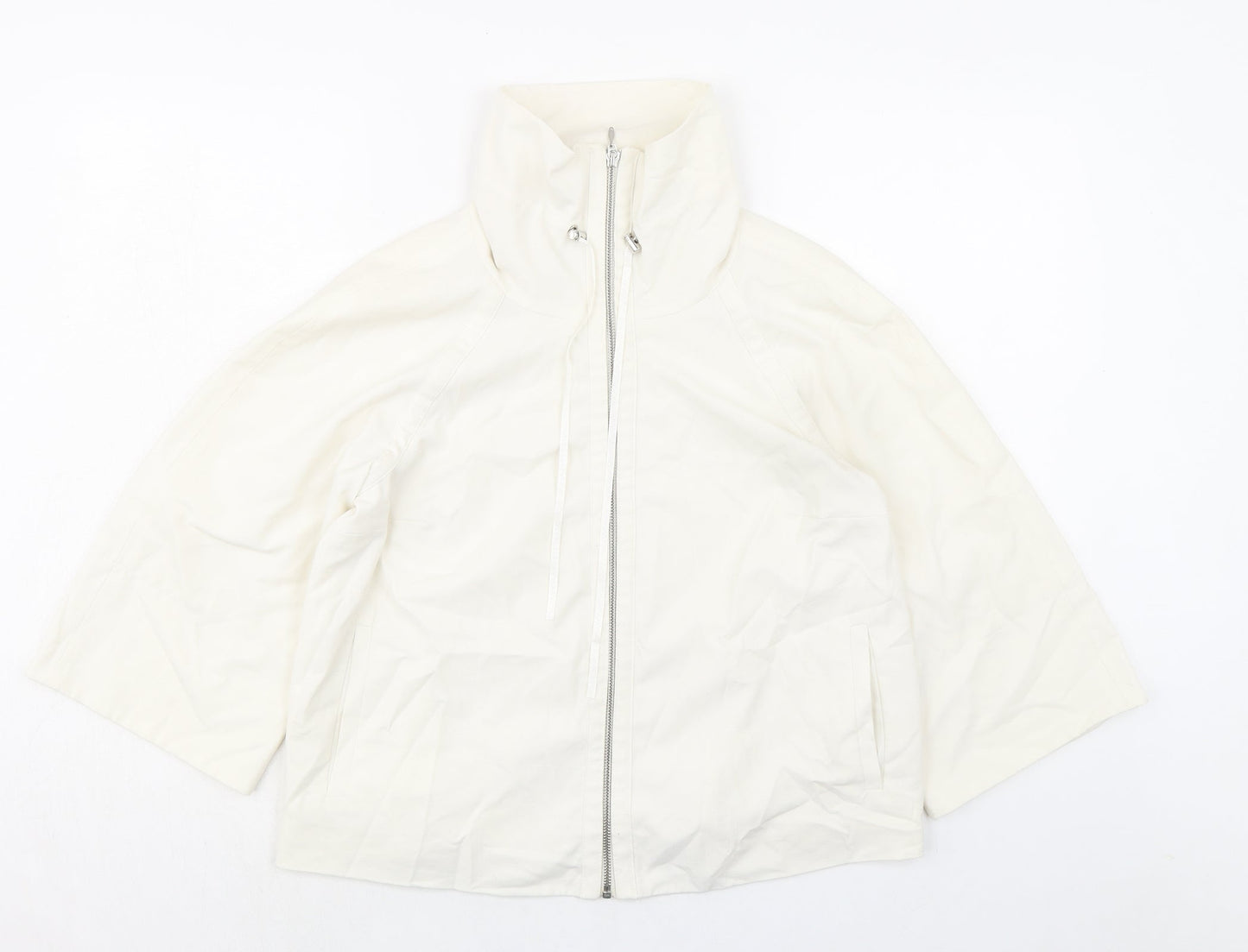 Principles Womens Ivory Jacket Size 10 Zip - Pull cord collar