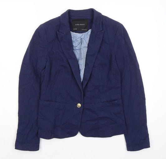 Womens UK Size M Zara Blue Jacket