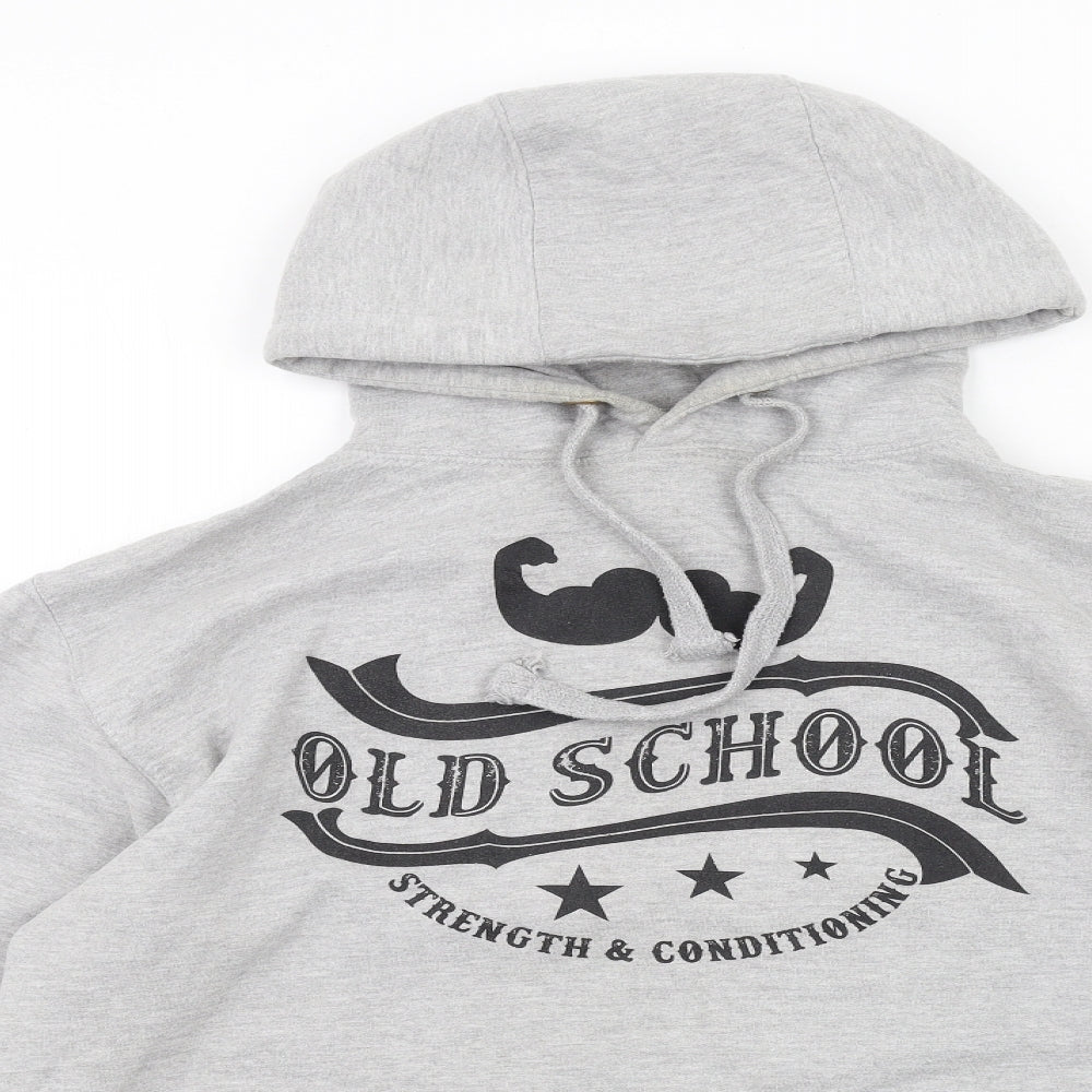 Built Up North Mens Grey Cotton Pullover Hoodie Size M
