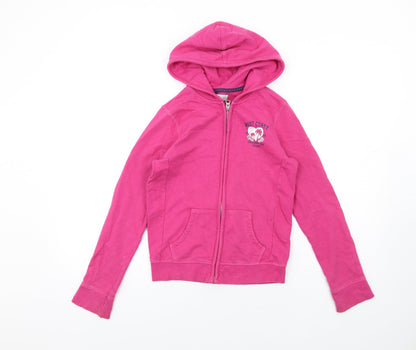 Indigo Girls Pink Cotton Full Zip Hoodie Size 11-12 Years Zip