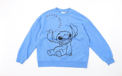 Womens UK Size S Disney Blue Pullover Sweatshirt