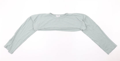 Womens UK Size 14 In the Style Green Cropped T-Shirt