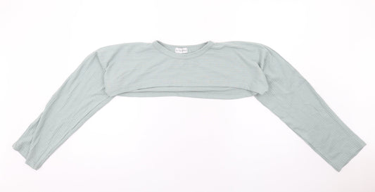 Womens UK Size 14 In the Style Green Cropped T-Shirt