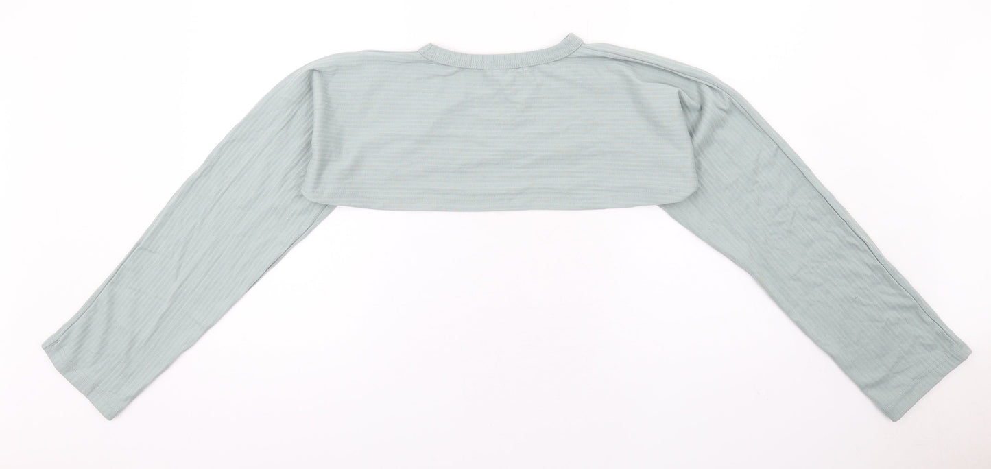 Womens UK Size 14 In the Style Green Cropped T-Shirt