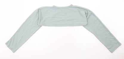 Womens UK Size 14 In the Style Green Cropped T-Shirt