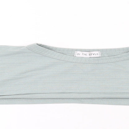 Womens UK Size 14 In the Style Green Cropped T-Shirt