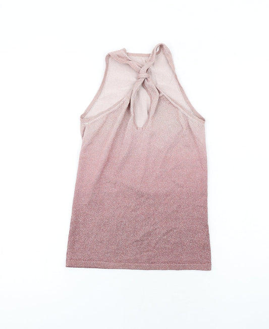 Womens UK Size 8 NEXT Pink Basic Tank