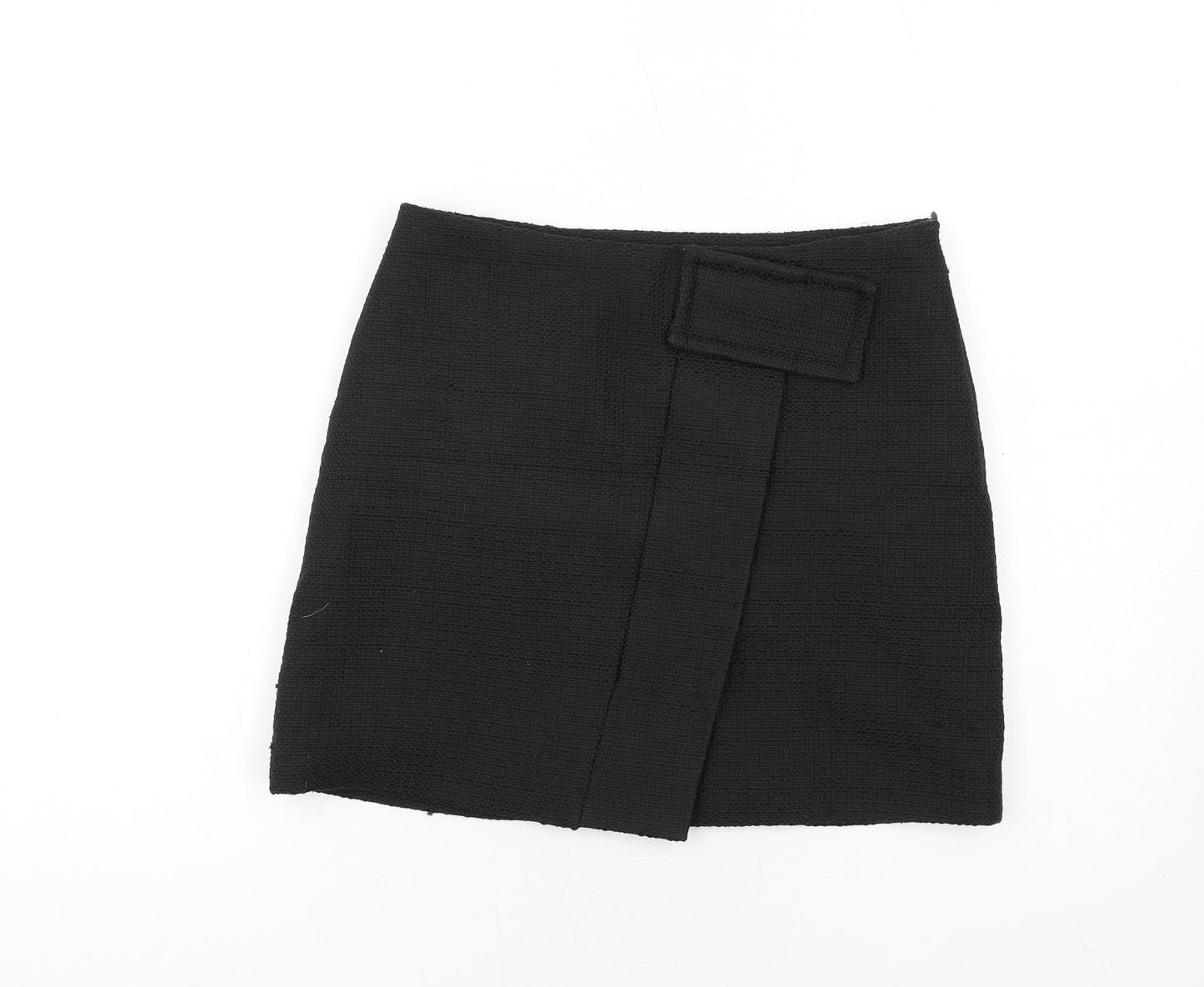 CLAUDIE PIERLOT Womens Black Polyester A-Line Skirt Size 8 Zip