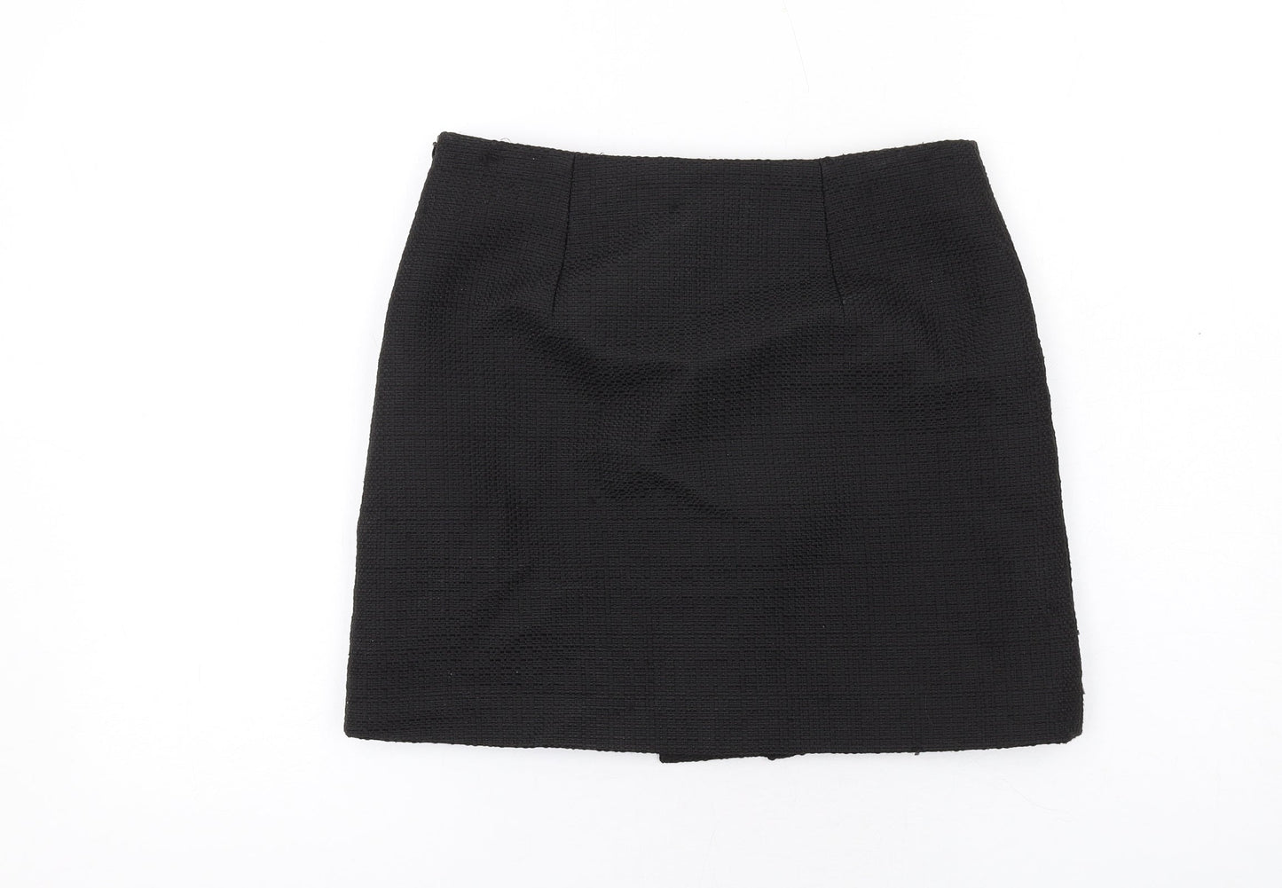 CLAUDIE PIERLOT Womens Black Polyester A-Line Skirt Size 8 Zip