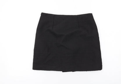 CLAUDIE PIERLOT Womens Black Polyester A-Line Skirt Size 8 Zip