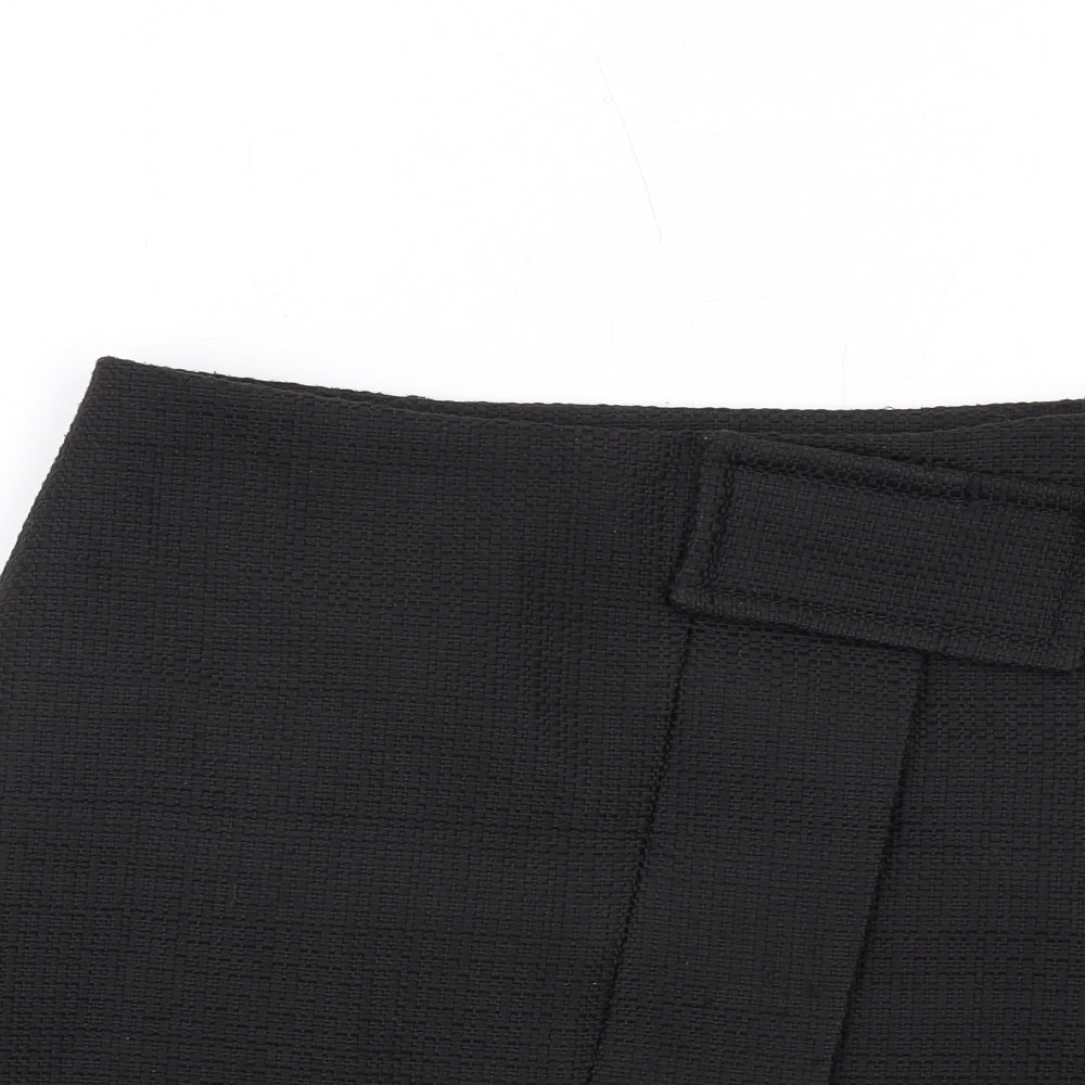 CLAUDIE PIERLOT Womens Black Polyester A-Line Skirt Size 8 Zip