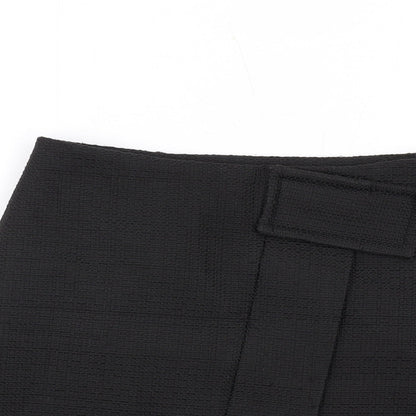 CLAUDIE PIERLOT Womens Black Polyester A-Line Skirt Size 8 Zip