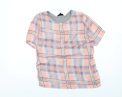 Womens UK Size 6 Topshop Multicoloured Basic T-Shirt