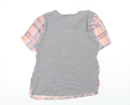 Womens UK Size 6 Topshop Multicoloured Basic T-Shirt