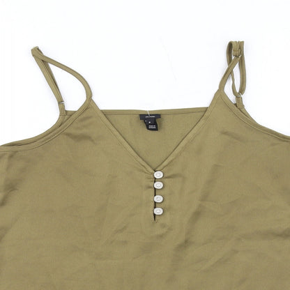 Womens UK Size 8 River Island Green Camisole Tank
