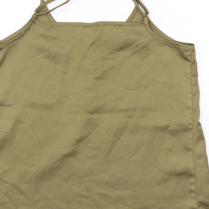 Womens UK Size 8 River Island Green Camisole Tank