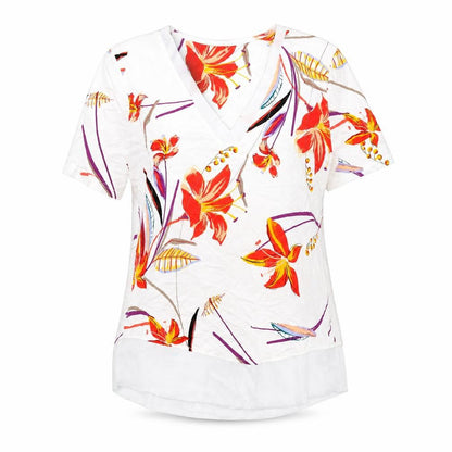 Womens UK Size 6 Marks and Spencer Multicoloured Basic T-Shirt