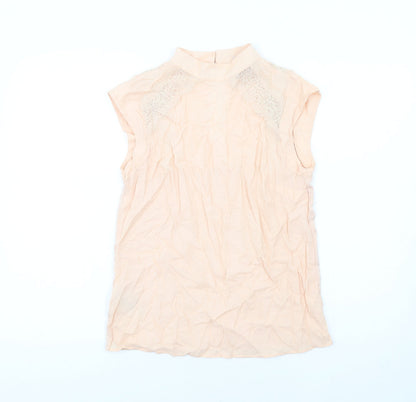 Womens UK Size 10 NEXT Pink Basic Blouse