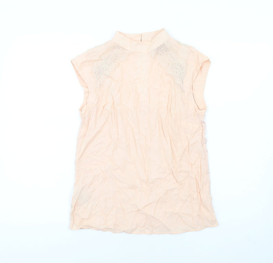Womens UK Size 10 NEXT Pink Basic Blouse