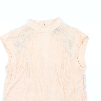 Womens UK Size 10 NEXT Pink Basic Blouse
