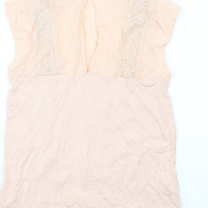 Womens UK Size 10 NEXT Pink Basic Blouse