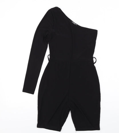 Missguided Womens Black Polyester Unitard One-Piece Size 6 L9 in Pullover