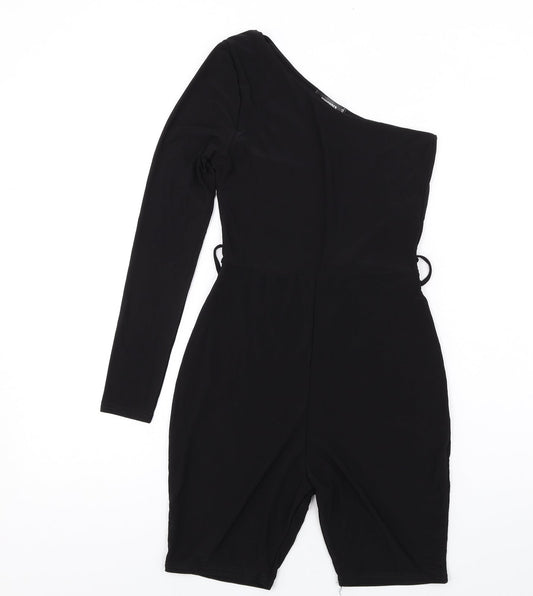 Missguided Womens Black Polyester Unitard One-Piece Size 6 L9 in Pullover