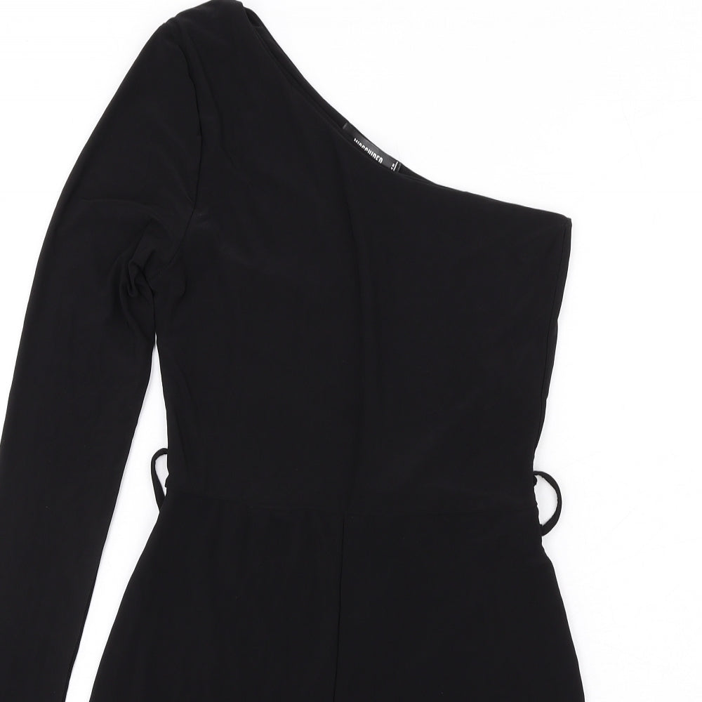 Missguided Womens Black Polyester Unitard One-Piece Size 6 L9 in Pullover