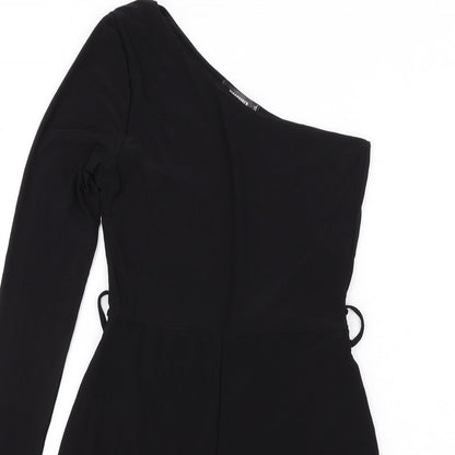 Missguided Womens Black Polyester Unitard One-Piece Size 6 L9 in Pullover