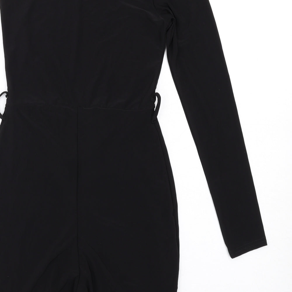 Missguided Womens Black Polyester Unitard One-Piece Size 6 L9 in Pullover