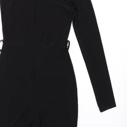 Missguided Womens Black Polyester Unitard One-Piece Size 6 L9 in Pullover