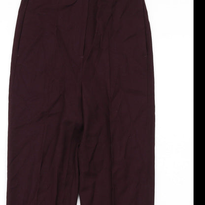 H&M Womens Purple Polyester Dress Pants Trousers Size 8 L27 in Regular Zip