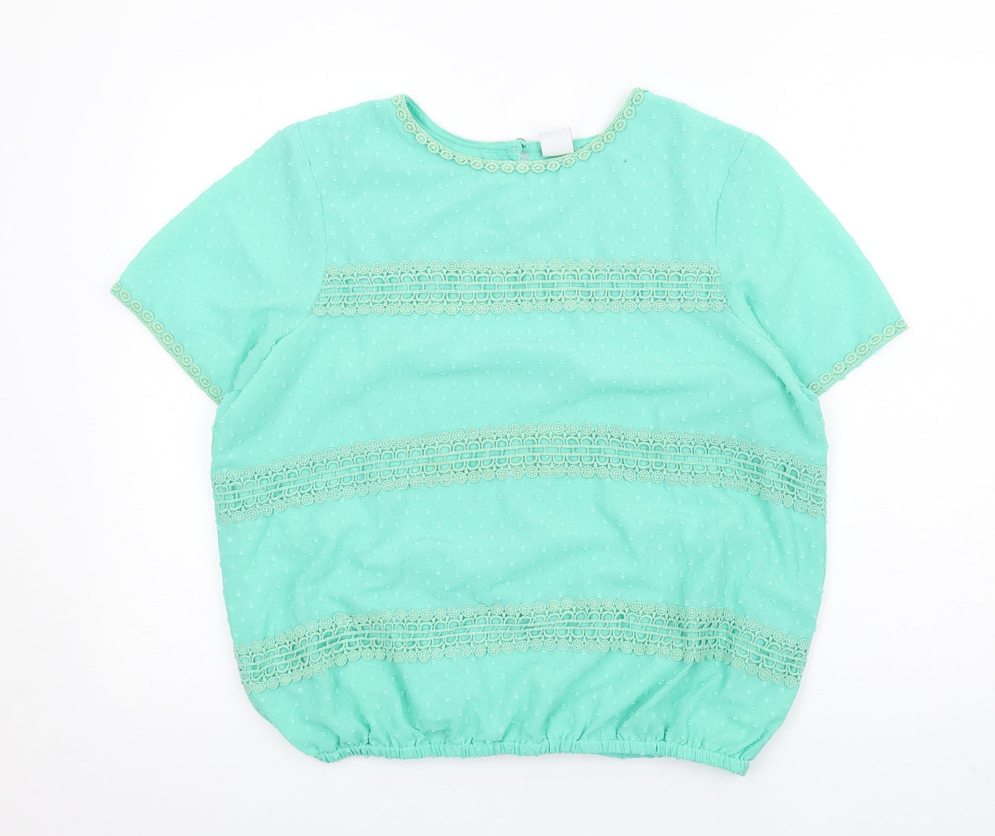 Womens UK Size 16 Cotton Traders Green Basic Blouse