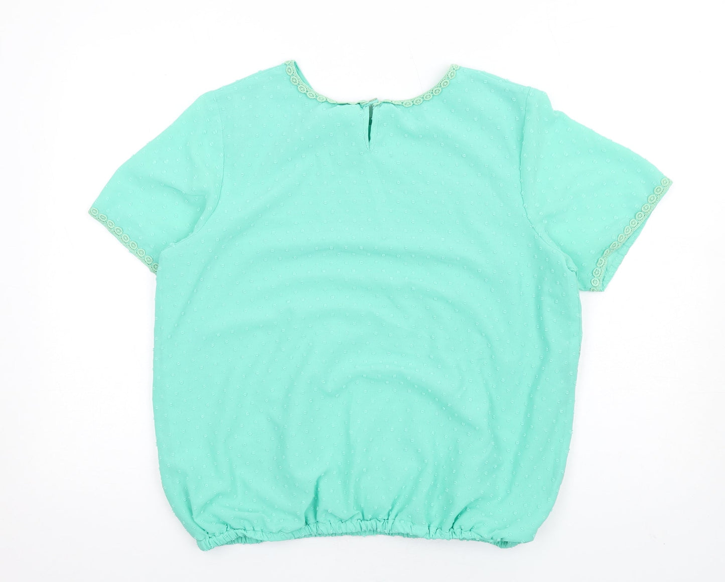 Womens UK Size 16 Cotton Traders Green Basic Blouse
