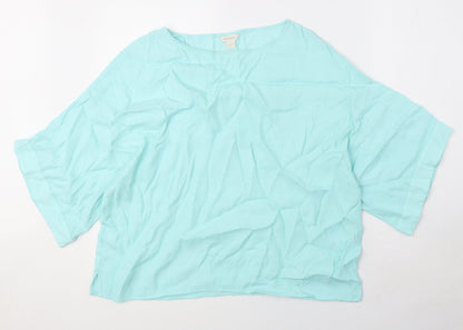 Womens UK Size 12 Monsoon Blue Basic Blouse
