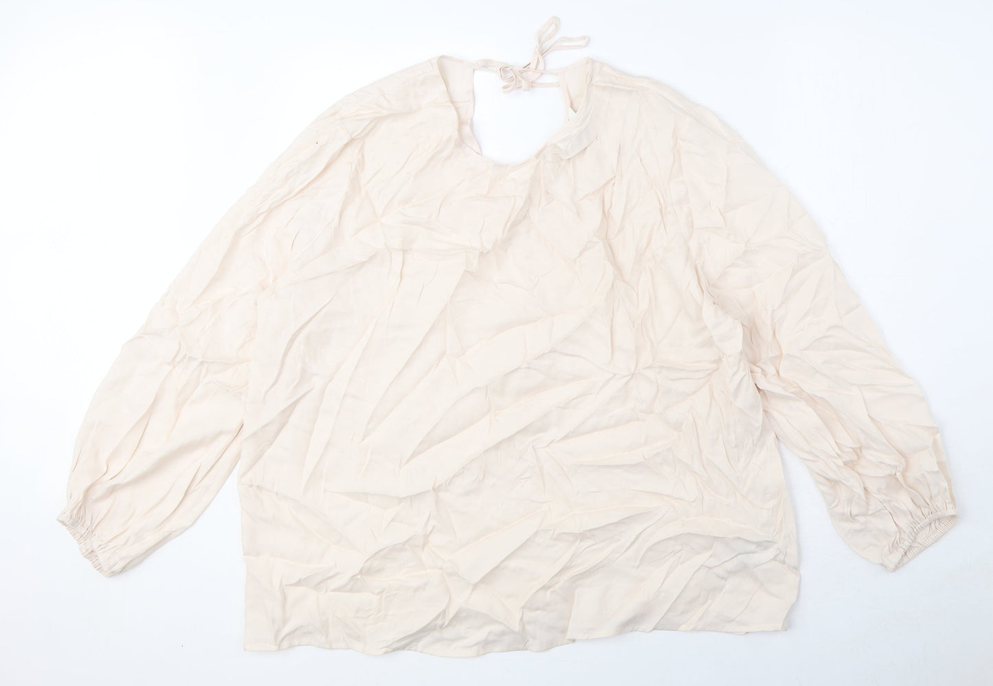 Autograph Womens Pink Cupro Basic Blouse Size 20 Round Neck