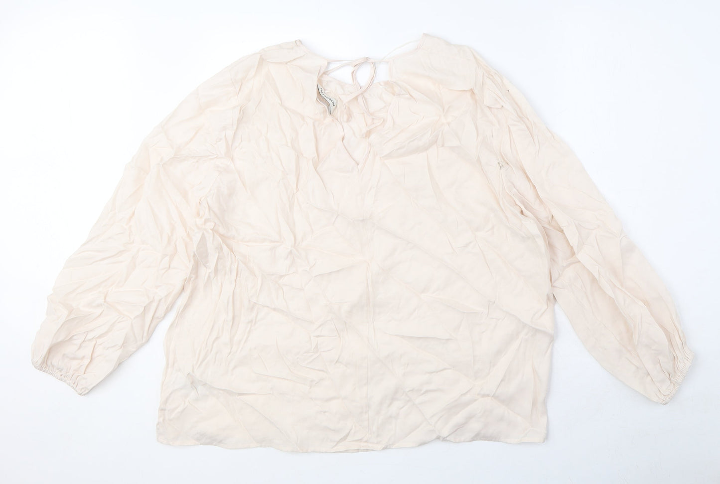 Autograph Womens Pink Cupro Basic Blouse Size 20 Round Neck