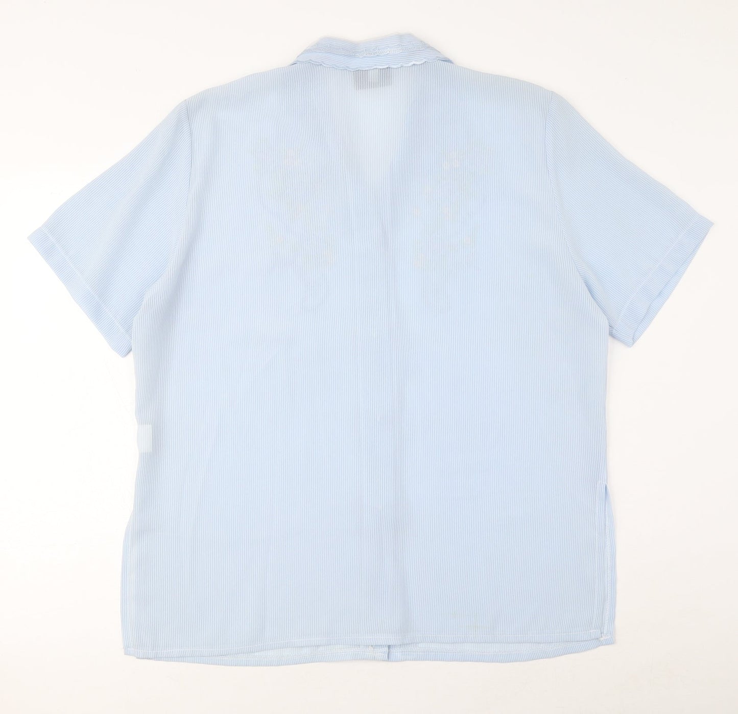 Womens UK Size 16 Saloos Blue Basic Button-Up
