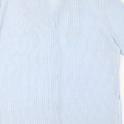 Womens UK Size 16 Saloos Blue Basic Button-Up