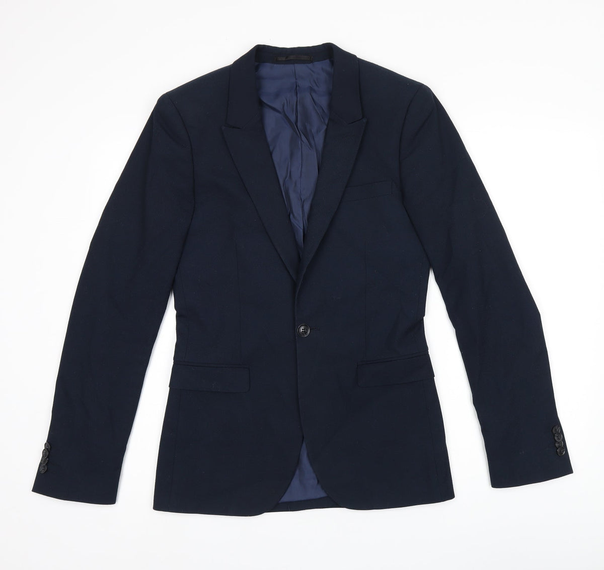 Mens UK Size 34 Topman Regular Blue Suit Jacket