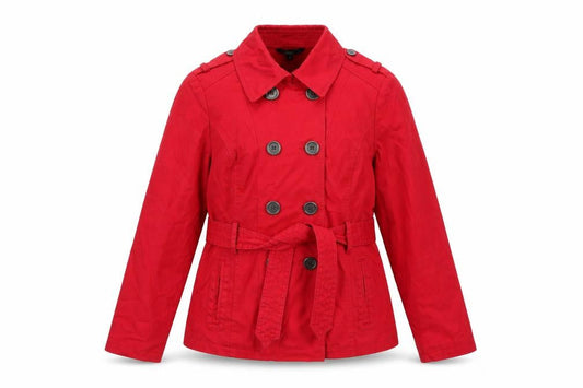 Marks & Spencer Womens Red Pea Coat Coat Size 14 Button
