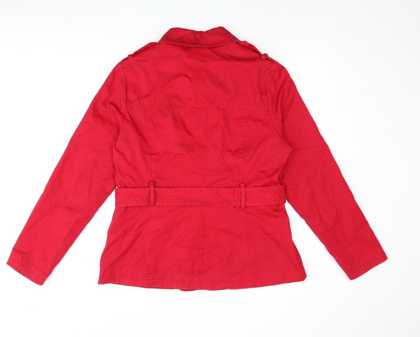 Womens UK Size 14 Marks and Spencer Red Pea Coat