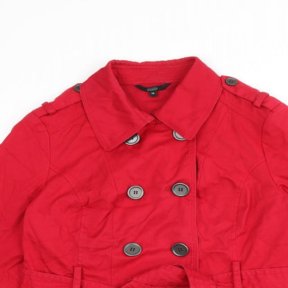 Womens UK Size 14 Marks and Spencer Red Pea Coat