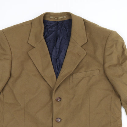 Mens UK Size 40 Racing Green Regular Brown Suit Jacket