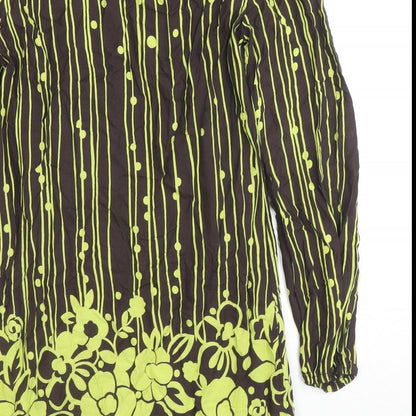 Womens UK Size 10 MK Brown Tunic Blouse