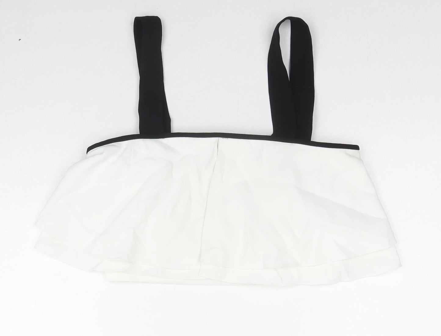 Womens UK Size S Zara White Cropped Blouse