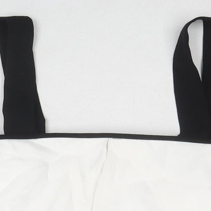 Womens UK Size S Zara White Cropped Blouse
