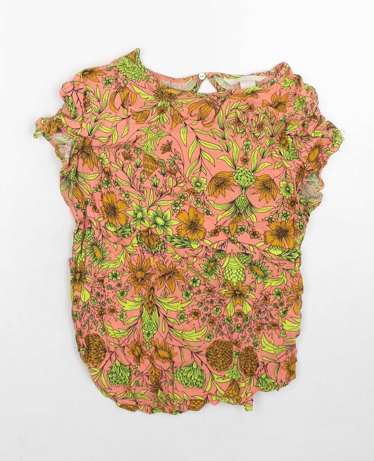 Womens UK Size 6 H&M Multicoloured Basic T-Shirt